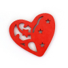 Украшение деревянное "Красное сердце", #25-185, 3,5 см, красный 1/200 шт