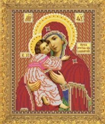 Рисунок на ткани для вышивания бисером Бис 384 "Прсв. Богородица Владимирская"