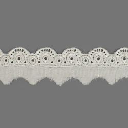 Прошва №461 х/б ш.3 см молочный  1/9 м