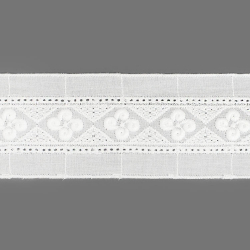 Прошва №M3869 х/б ш.5 см белый  1/13,7 м Прошва №M3869 х/б ш.5 см белый  1/13,7 м