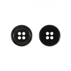 Пуговица брючная №A001 24L чёрный глянец 1/500 шт