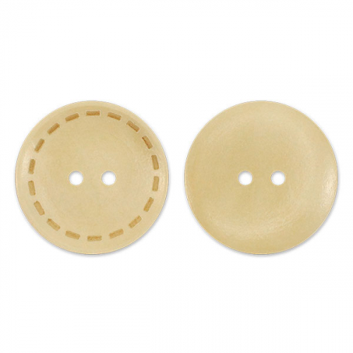Пуговица деревянная №25-021 3,5 см (светлый) 1/50 шт