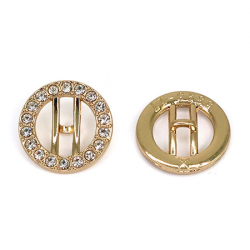 Пуговица со стразами B17 17 мм, 1/25 шт