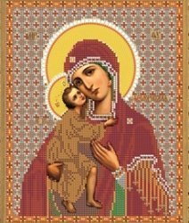 Рисунок на ткани для вышивания бисером Бис 349 "Прсв. Богородица Феодоровская"
