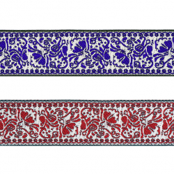 Тесьма жаккард №R5222 ш.3 см 1/9 м