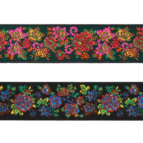 Тесьма жаккард №R4610 ш.3 см 1/9 м