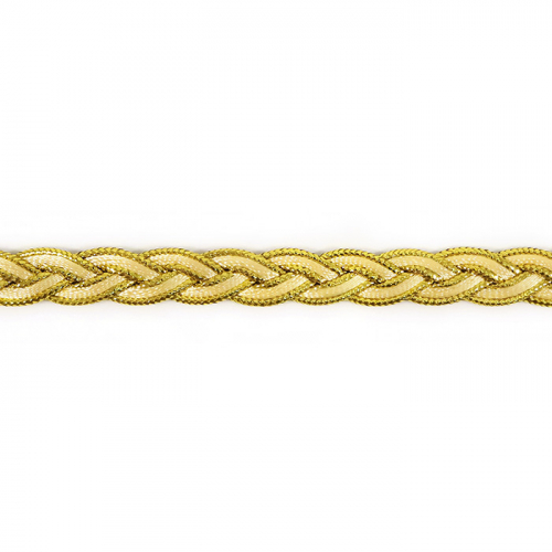 Тесьма "косичка" №10642 ш.1 см (золотистый/золото) 1/18,3 м